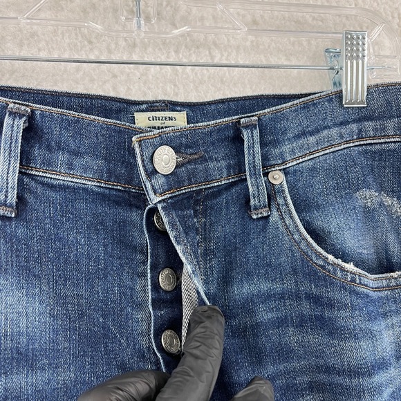 Citizens of Humanity Blue Elsa Mid-Rise Slim Fit Crop Jeans Womens Size 27 - Picture 2 of 16